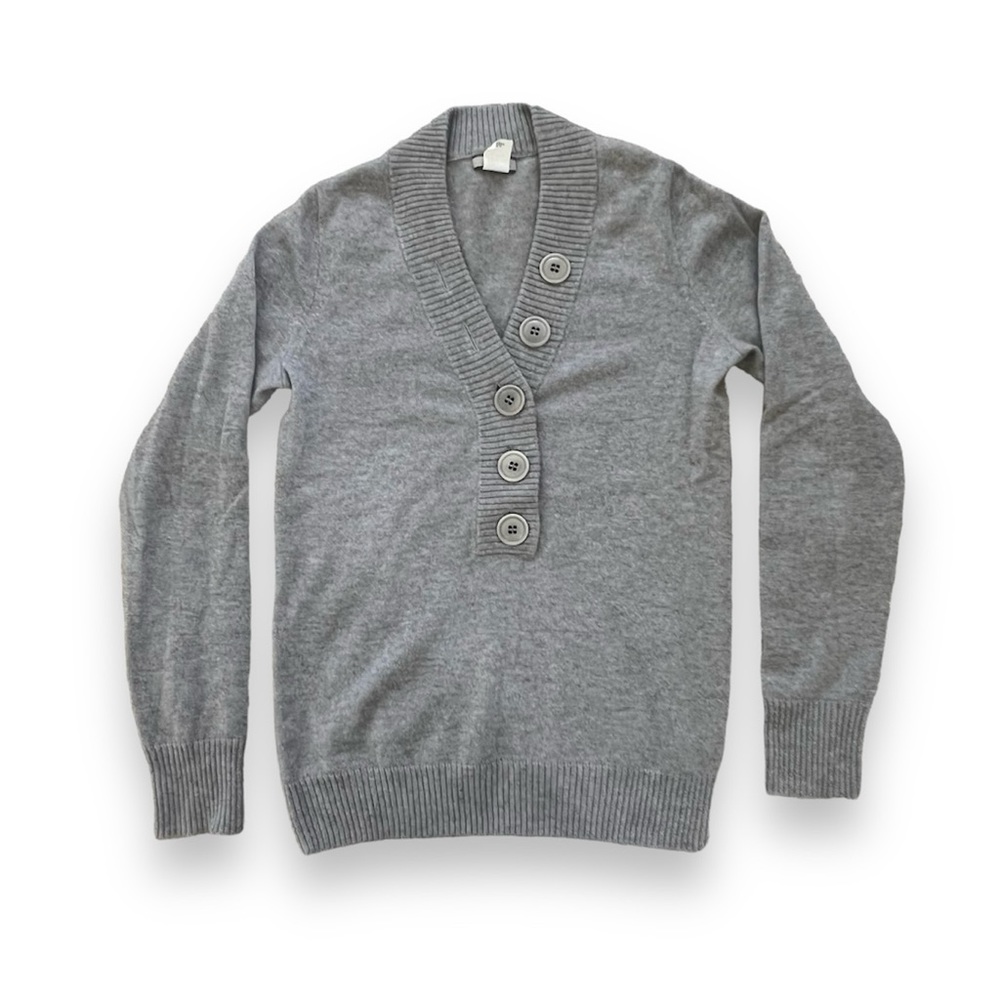 💚GUC💚 J. CREW 100% Cashmere V-Neck Button Sweater
